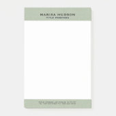 Lichte groene linnen stof textuur post-it® notes (Voorkant)