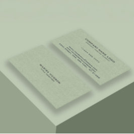 Lichte groene linnen stof textuur visitekaartje