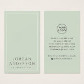 Lichte groene logo sociale media visitekaartjes (Voorkant /achterkant)