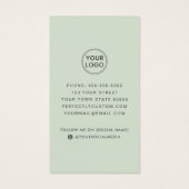 Lichte groene logo sociale media visitekaartjes (Achterkant)