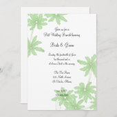 Lichte groene margrieten post-bruiloft brunch kaart (Voorkant / Achterkant)