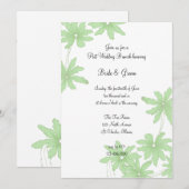 Lichte groene margrieten post-huwelijksbrunch kaart (Voorkant / Achterkant)