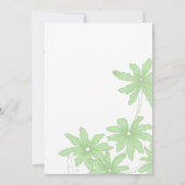 Lichte groene margrieten post trouw brunch kaart (Achterkant)