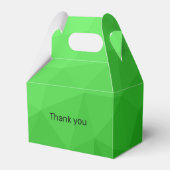 Lichte groene verloop geometrie mesh patroon Monog Bedankdoosjes (Achterkant)