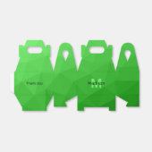Lichte groene verloop geometrie mesh patroon Monog Bedankdoosjes (Uitgevouwen)