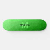 Lichte groene verloop geometrie mesh patroon Monog Persoonlijk Skateboard (Horizontaal)