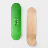 Lichte groene verloop geometrie mesh patroon Monog Persoonlijk Skateboard (Voorkant)