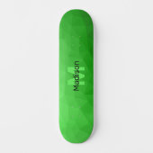 Lichte groene verloop geometrie mesh patroon Monog Persoonlijk Skateboard (Voorkant)