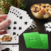 Lichte groene verloop geometrie mesh patroon Monog Pokerkaarten (Insitu)