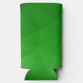 Lichte groene verloop geometrie mesh patroon Monog Seltzer Blikjeskoeler (Achterkant)