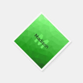 Lichte groene verloop geometrie mesh patroon Monog Servet (Hoek)