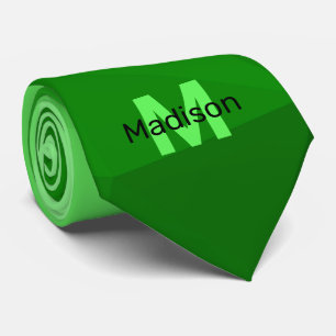 Lichte groene verloop geometrie mesh patroon Monog Stropdas