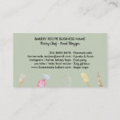 Lichte groene Waterverf bakkerij Visitekaartje (Achterkant)