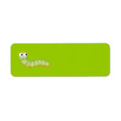 LICHTE GROENE WORM FUNNY CARTOON VERDREVEN ETIKET (Voorkant)