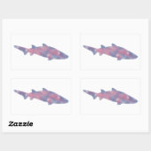 lichte haai-starscape-Sticker Rechthoekige Sticker (Vel)