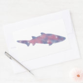 lichte haai-starscape-Sticker Rechthoekige Sticker (Envelop)