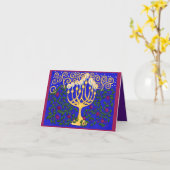 Lichte Hanukkah-kaart Kaart (Gele Bloem)