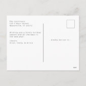 lichte, hartstochtelijke, handgeschreven briefkaar feestdagenkaart (Achterkant)