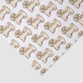 Lichte Havanese Hond Cute Cartoon Patroon Tissuepapier (Detail)