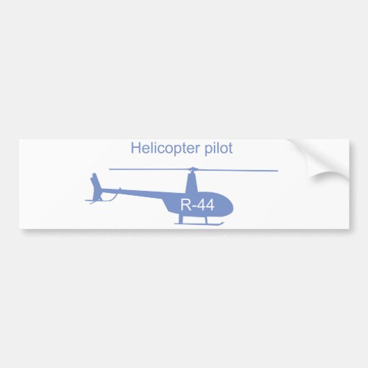 Lichte helikopter-bumper sticker (Voorkant)