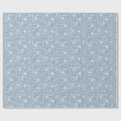 Lichte Hemelblauwe Glitter Verjaardag Cadeaupapier (Vlak)