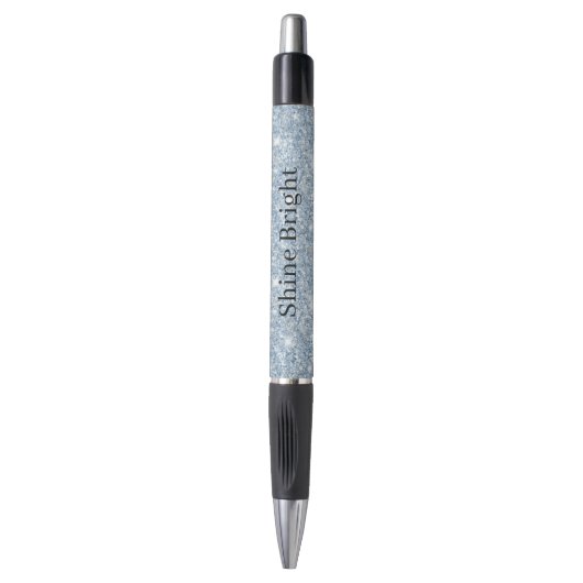 Lichte Hemelblauwe Glitter Verjaardag Pen (Voorkant Verticaal)