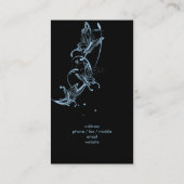 Lichte hemelsblauwe vlinders visitekaartje (Achterkant)