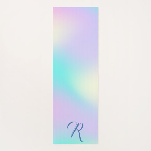 Lichte holografische achtergrond yogamat (Achterkant)