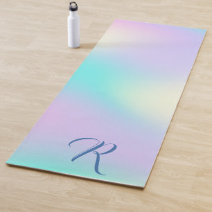Lichte holografische achtergrond yogamat