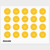 lichte honing amber - monogram toevoegen  ronde sticker (Vel)