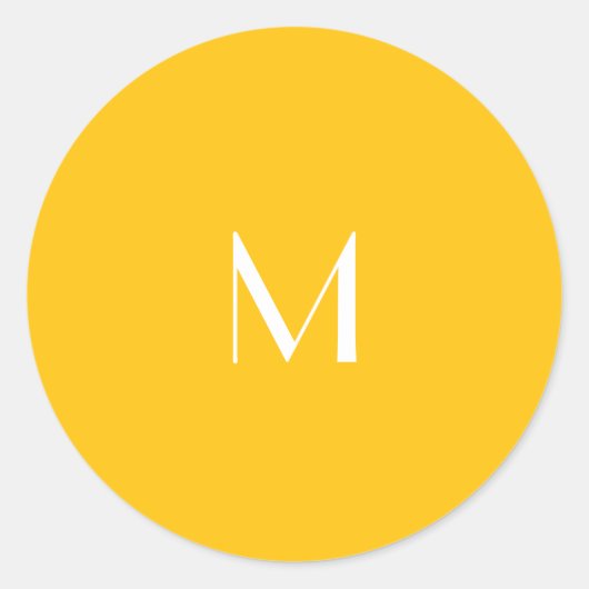 lichte honing amber - monogram toevoegen  ronde sticker (Voorkant)