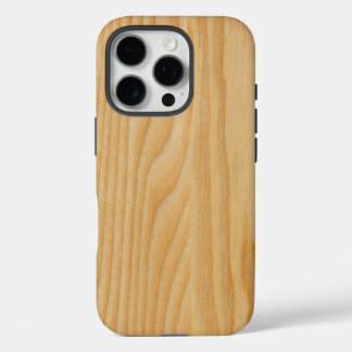Lichte houtbordtexturen iPhone 16 pro hoesje