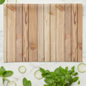 Lichte houten lambrisering textuur theedoek (Gevouwen)