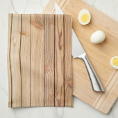 Lichte houten lambrisering textuur theedoek (Quarter Fold)
