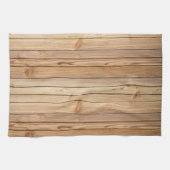 Lichte houten lambrisering textuur theedoek (Horizontaal)