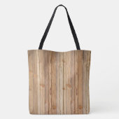 Lichte houtkap tote bag (Achterkant)
