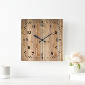 Lichte houtkap vierkante klok (Huis)
