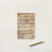 Lichte houtnerf boerderijbord post-it® notes (Op bureau)
