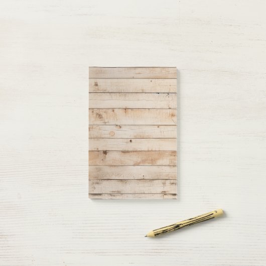 Lichte houtnerf boerderijbord post-it® notes (Op bureau)