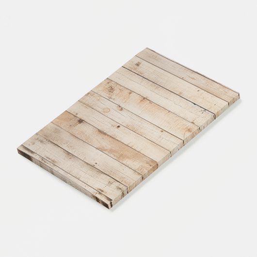 Lichte houtnerf boerderijbord post-it® notes (Schuin)