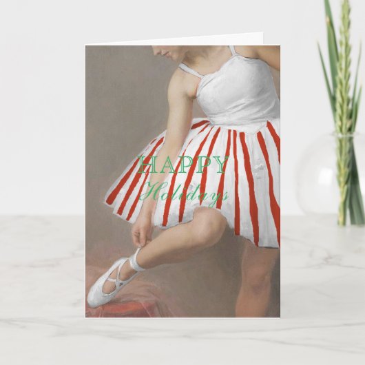 Lichte huid Ballerina Peppermint Tutu Kaart (Voorkant)