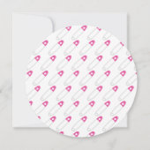 Lichte huid en luier roze | uitnodiging tot baby s (Achterkant)