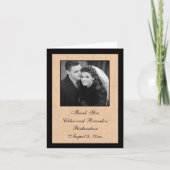 Lichte jute dankkaart bedankkaart (Voorkant)