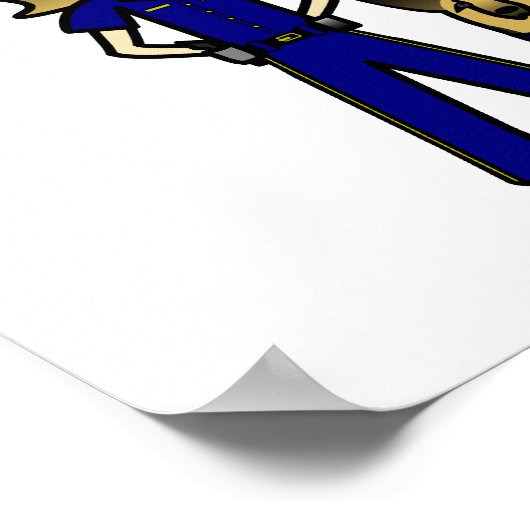 Lichte K-9 politieman Poster (Hoek)