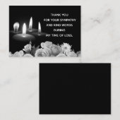 Lichte kaars en ventilator Dank u Notitiekaartje (Voorkant / Achterkant)