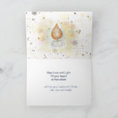 Lichte kaarsen Happy Chanoeka waterverf Kaart (Binnen)