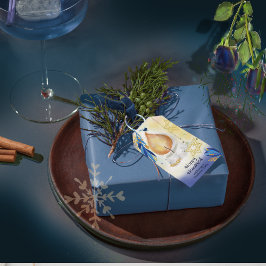 Lichte kaarsen Waterverf Chanoeka Gift Label Cadeaulabel