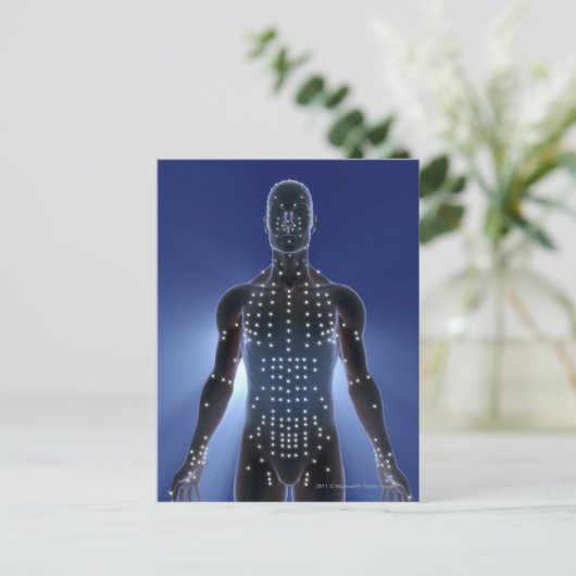 Lichte kaart van acupunctiepunten (Staand voorkant)