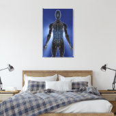 Lichte kaart van acupunctiepunten canvas afdruk (Insitu (Slaapkamer))