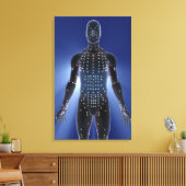 Lichte kaart van acupunctiepunten canvas afdruk (Insitu (Woonkamer))